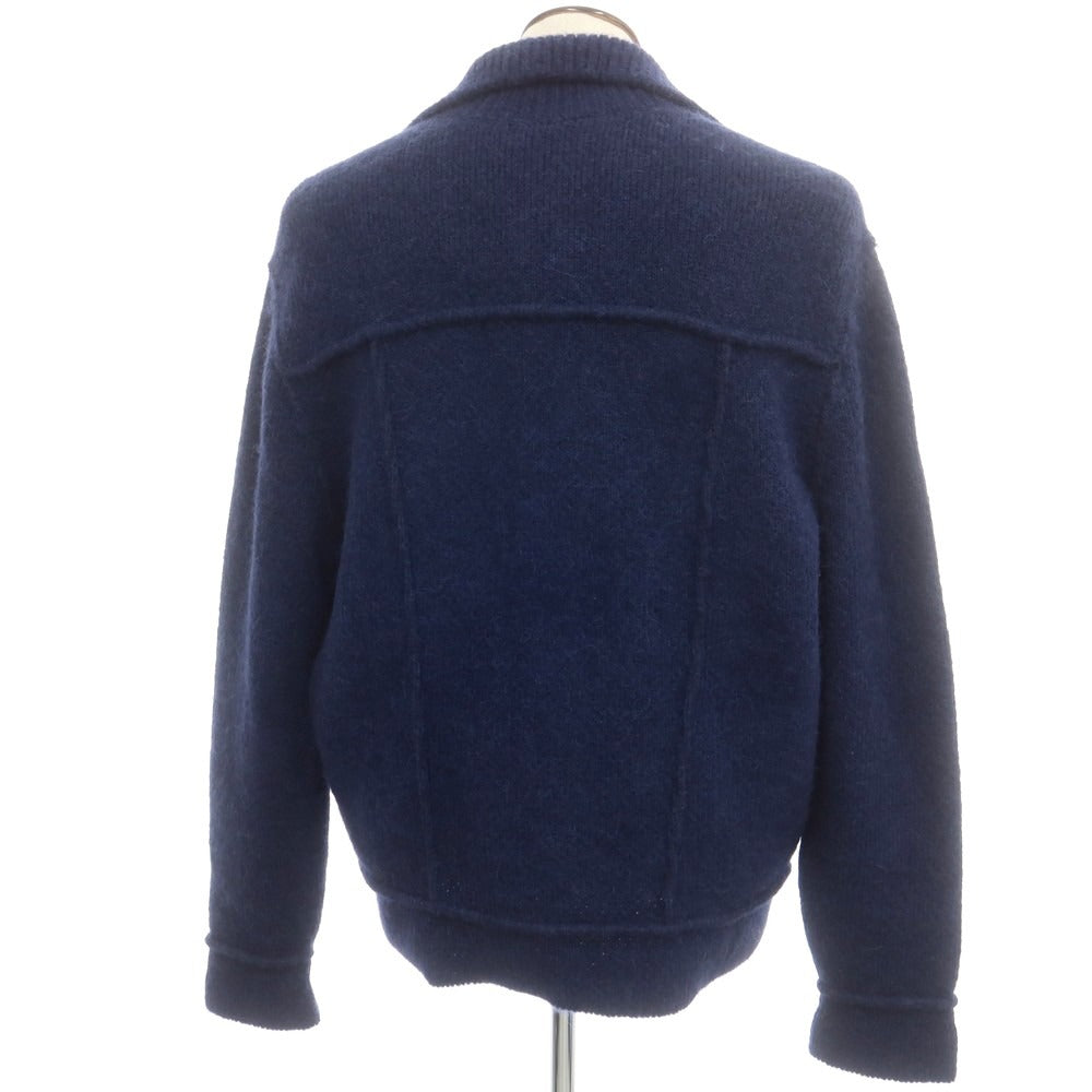 【新品】ディースクエアード DSQUARED2 ウールアルパカ ニットブルゾン ライトネイビー【サイズL】【 状態ランクN 】【 メンズ 】 [DPD]