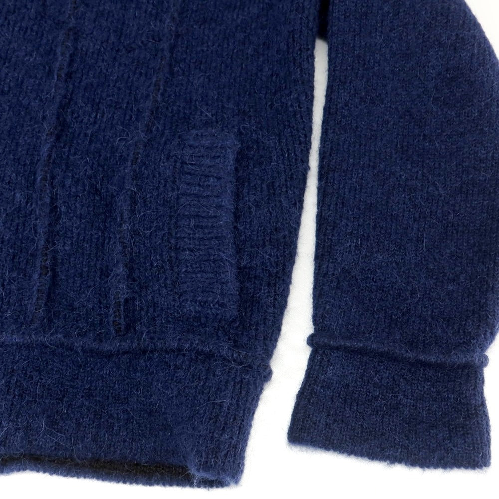 【新品】ディースクエアード DSQUARED2 ウールアルパカ ニットブルゾン ライトネイビー【 L 】【 状態ランクN 】【 メンズ 】