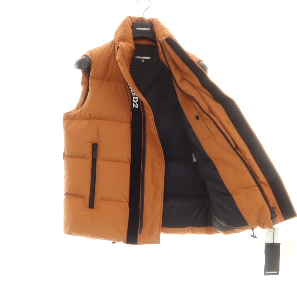 【新品アウトレット】ディースクエアード DSQUARED2 ポリエステル ダウンベスト オレンジ【サイズ50】【 状態ランクN- 】【 メンズ 】 [DPD]
