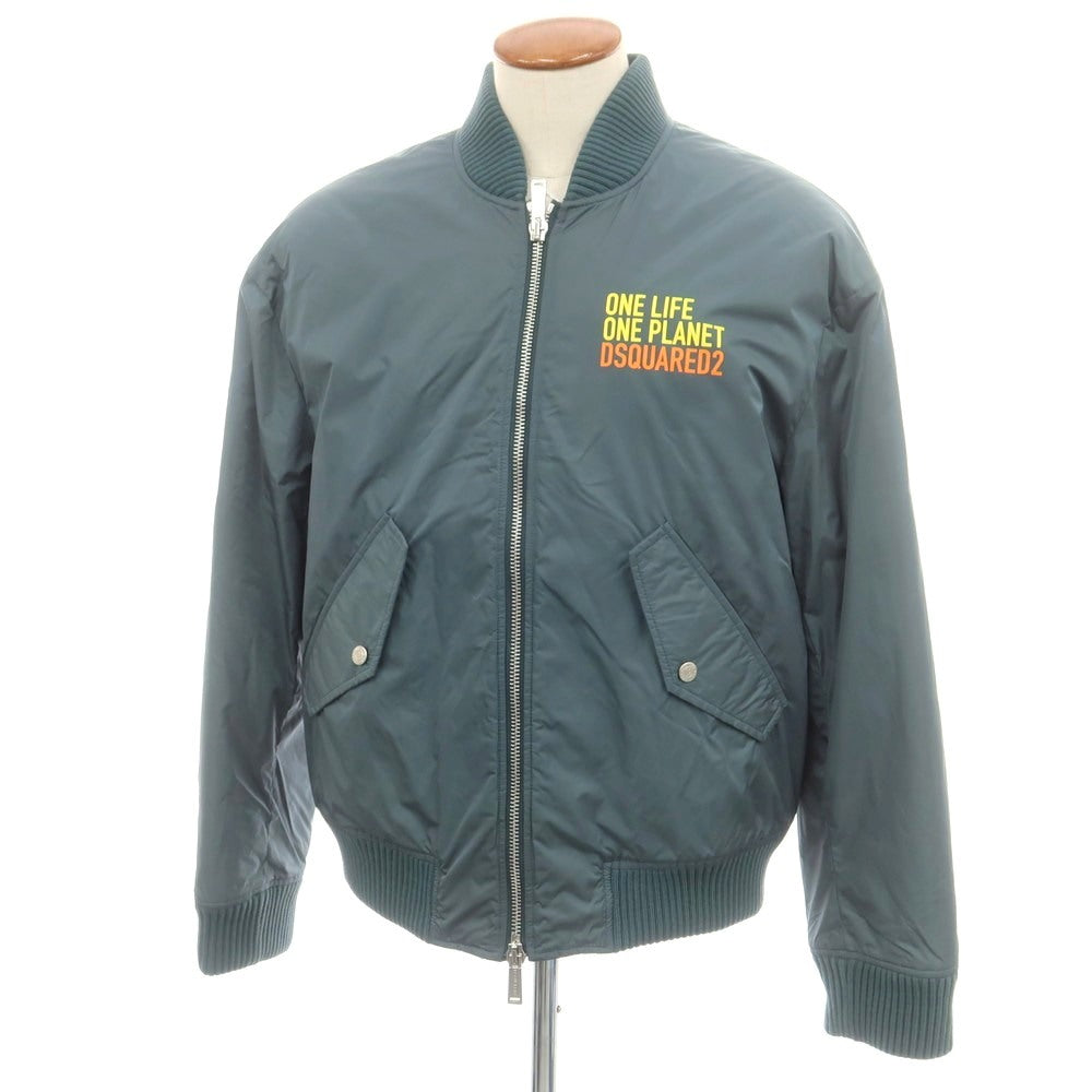 【新品アウトレット】ディースクエアード DSQUARED2 ナイロン 中綿ブルゾン ダスティーブルー系【 48 】【 状態ランクN- 】【 メンズ 】