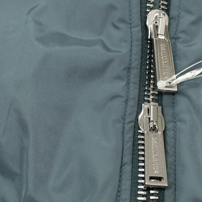 【新品アウトレット】ディースクエアード DSQUARED2 ナイロン 中綿ブルゾン ダスティーブルー系【 48 】【 状態ランクN- 】【 メンズ 】