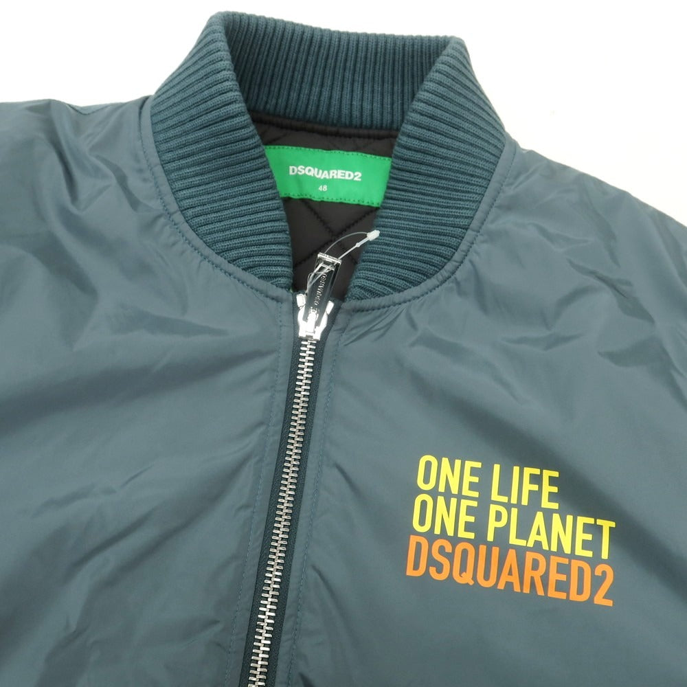 【新品アウトレット】ディースクエアード DSQUARED2 ナイロン 中綿ブルゾン ダスティーブルー系【 48 】【 状態ランクN- 】【 メンズ 】