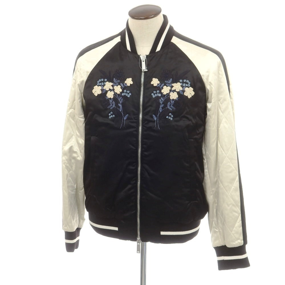 【新品】ディースクエアード DSQUARED2 スカジャン 中綿ブルゾン ブラックxホワイト【 50 】【 状態ランクN 】【 メンズ 】