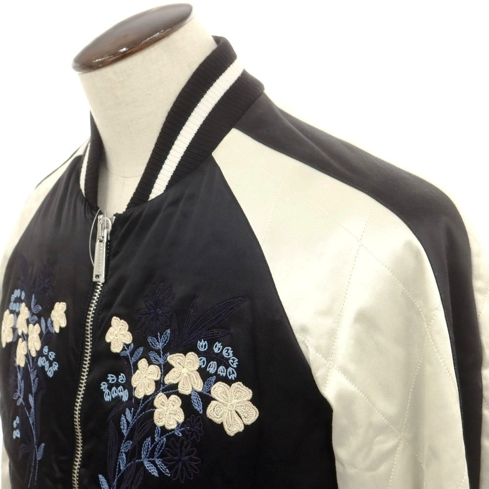 【新品】ディースクエアード DSQUARED2 スカジャン 中綿ブルゾン ブラックxホワイト【 50 】【 状態ランクN 】【 メンズ 】