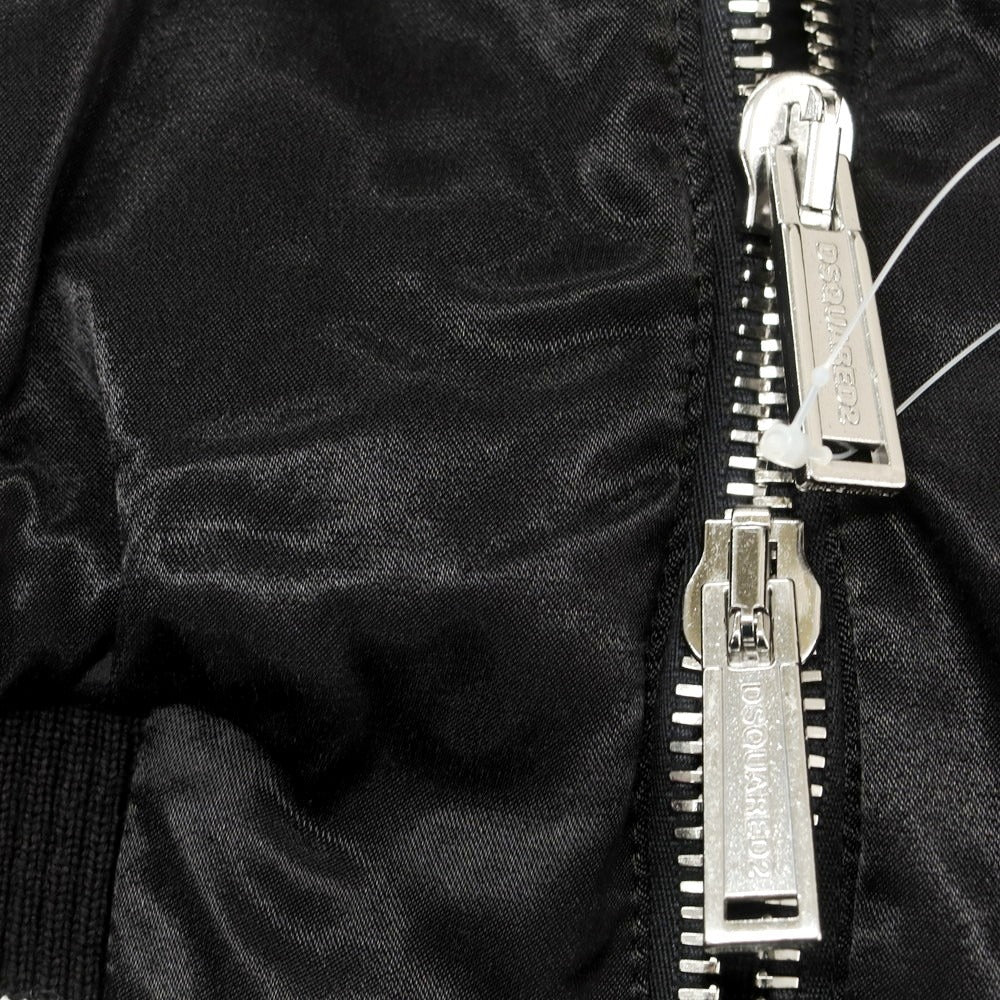 【新品】ディースクエアード DSQUARED2 スカジャン 中綿ブルゾン ブラックxホワイト【 50 】【 状態ランクN 】【 メンズ 】