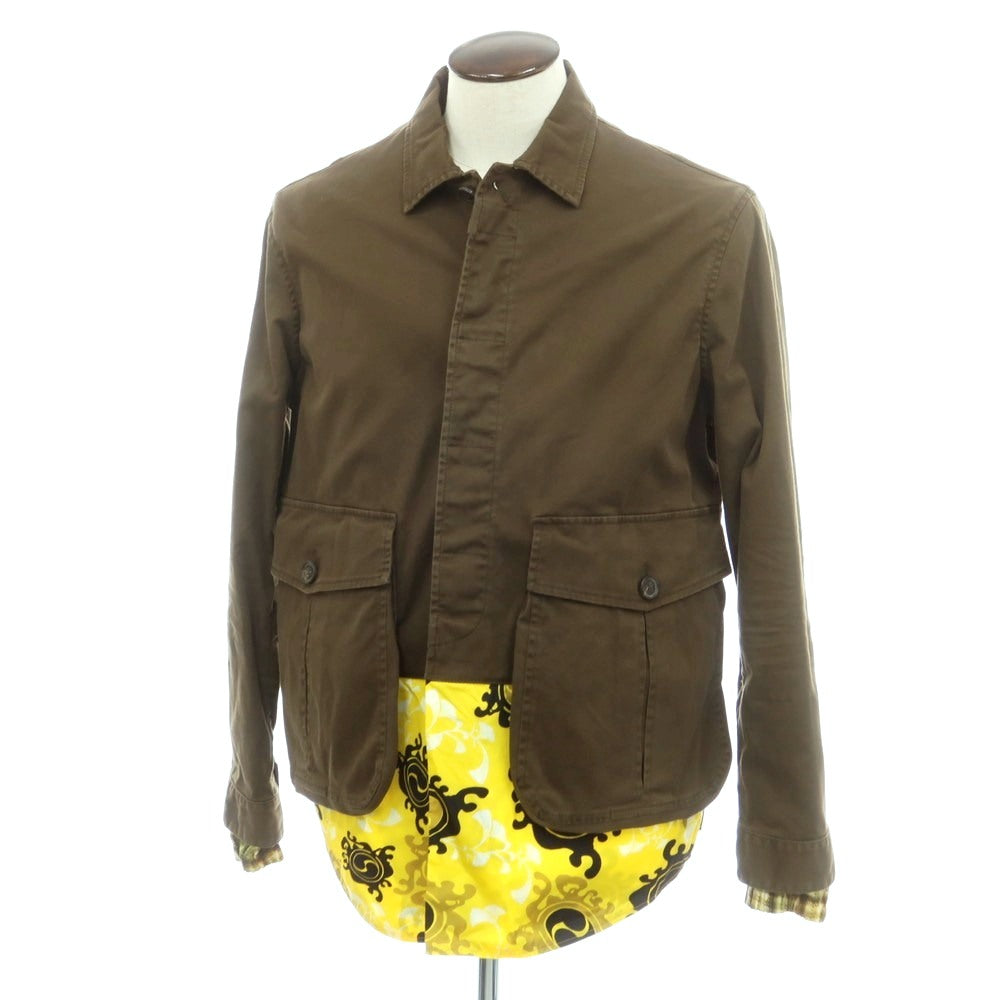 【新品】ディースクエアード DSQUARED2 ストレッチ コットン ワークジャケット ダークオリーブ【サイズ50】【 状態ランクN 】【 メンズ 】 [CPD]