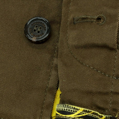 【新品】ディースクエアード DSQUARED2 ストレッチ コットン ワークジャケット ダークオリーブ【 50 】【 状態ランクN 】【 メンズ 】