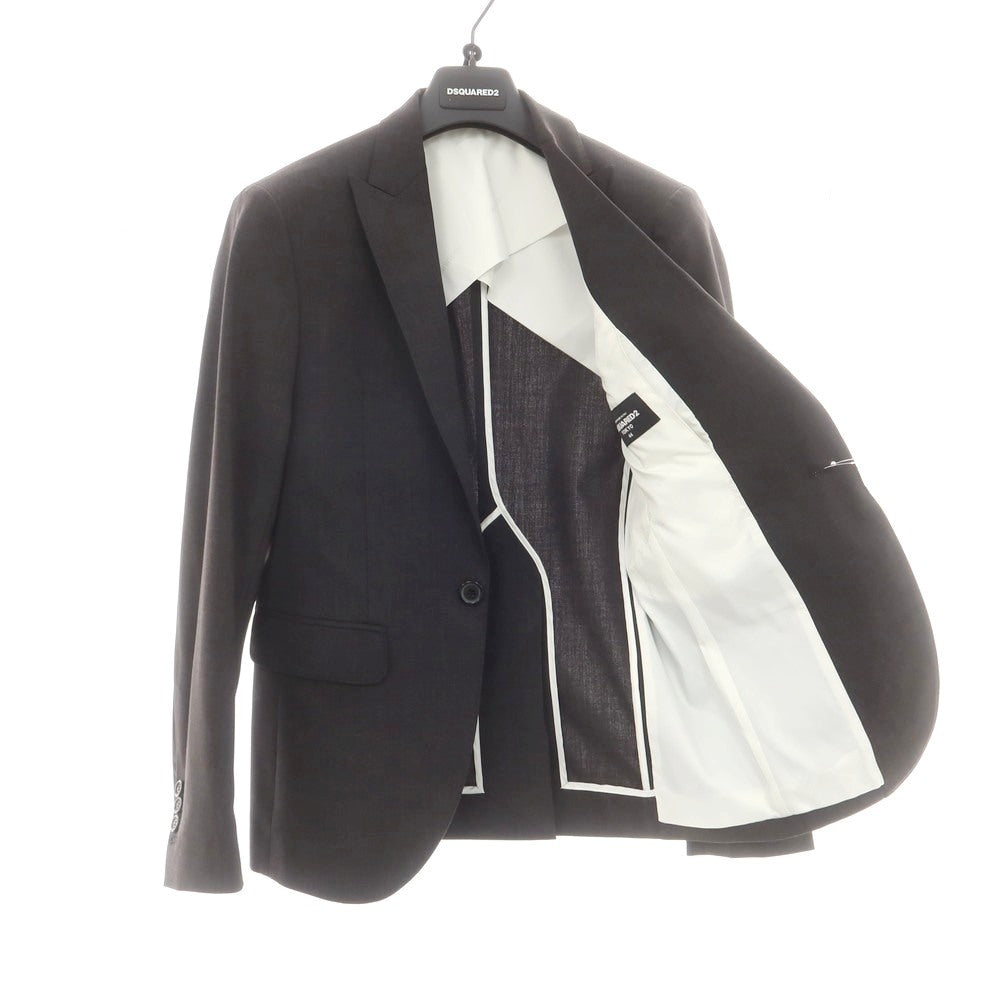 【新品】ディースクエアード DSQUARED2 ストレッチ ウール 1B スーツ ダークグレー【 44 】【 状態ランクN 】【 メンズ 】