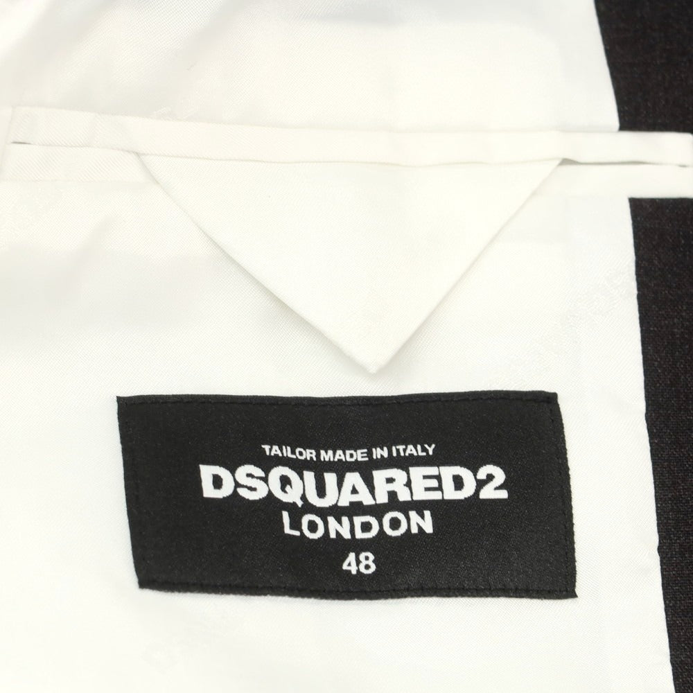 【新品】ディースクエアード DSQUARED2 ストレッチ ウール 2つボタンスーツ ダークグレー【 48 】【 状態ランクN 】【 メンズ 】