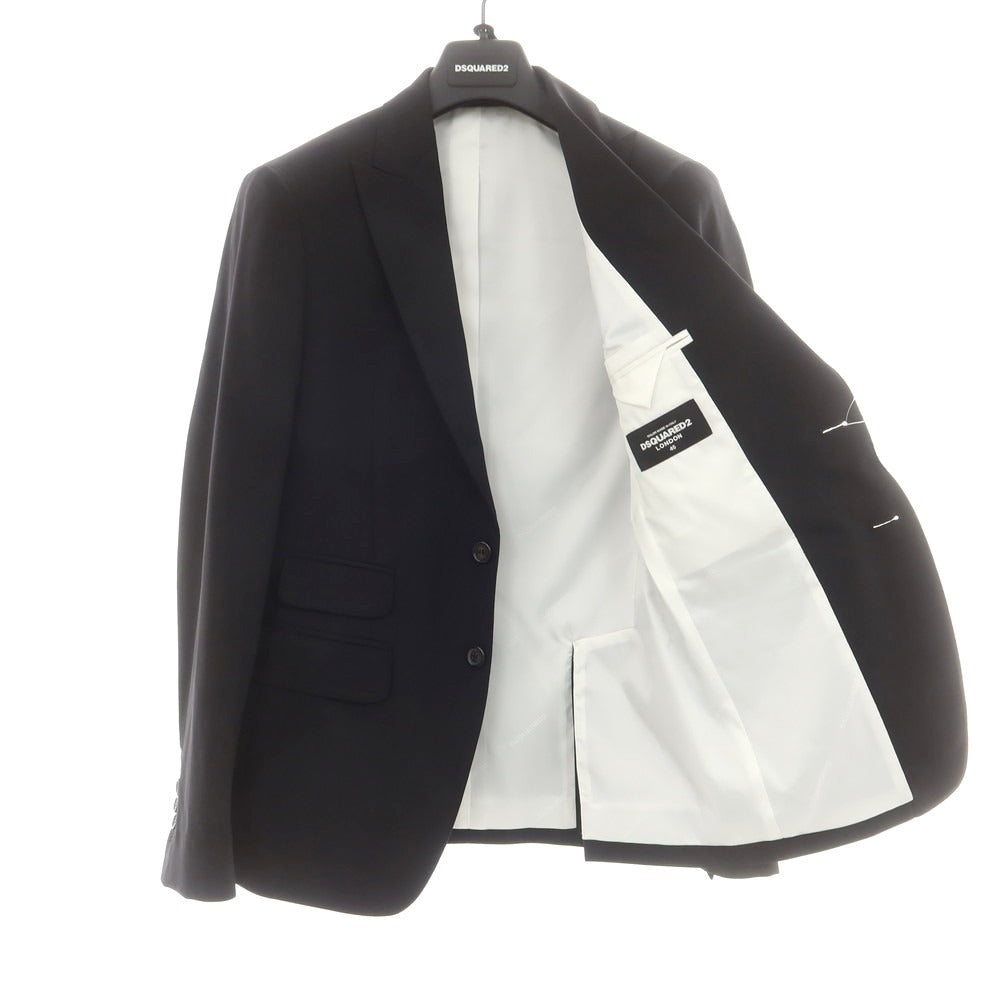 【新品】ディースクエアード DSQUARED2 ストレッチ ウール 2つボタンスーツ ブラック【 46 】【 状態ランクN 】【 メンズ 】