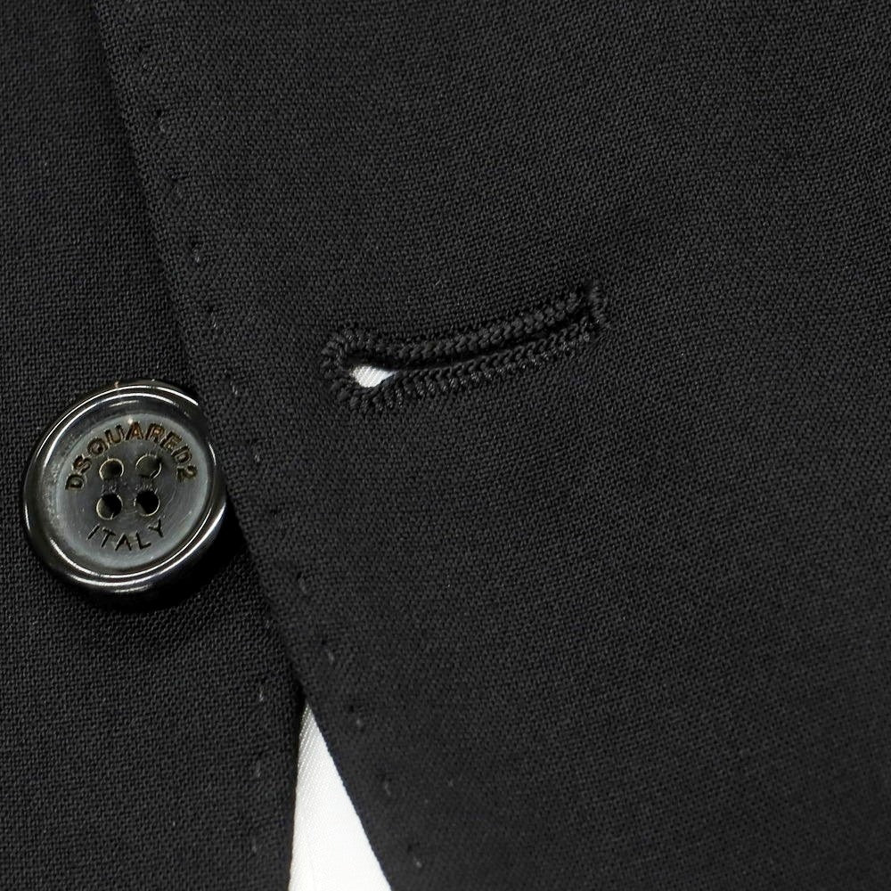 【新品】ディースクエアード DSQUARED2 ストレッチ ウール 2つボタンスーツ ブラック【 46 】【 状態ランクN 】【 メンズ 】