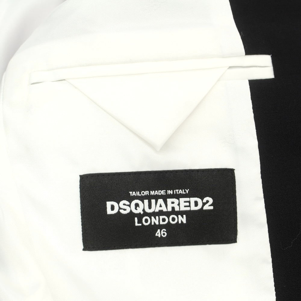 【新品】ディースクエアード DSQUARED2 ストレッチ ウール 2つボタンスーツ ブラック【 46 】【 状態ランクN 】【 メンズ 】