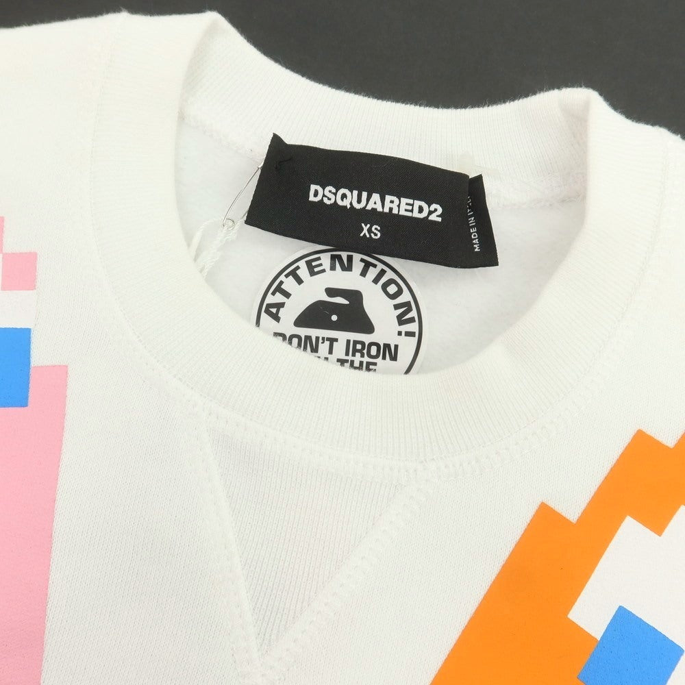 【新品アウトレット】ディースクエアード DSQUARED2 × PAC-MAN コットン クルーネック スウェット ホワイト【 XS 】【 状態ランクN- 】【 メンズ 】