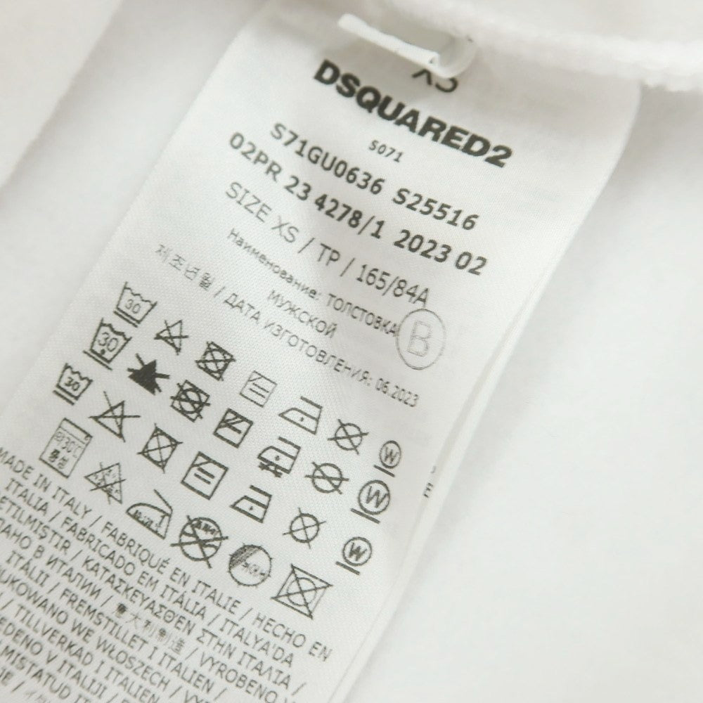 【新品アウトレット】ディースクエアード DSQUARED2 × PAC-MAN コットン クルーネック スウェット ホワイト【 XS 】【 状態ランクN- 】【 メンズ 】