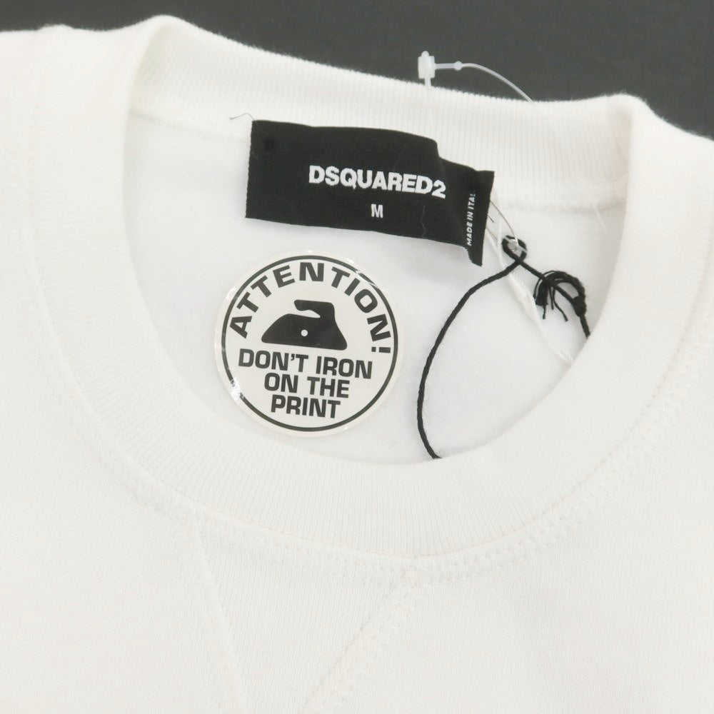 【中古】ディースクエアード DSQUARED2 コットン クルーネック スウェット ホワイト【 M 】【 状態ランクC 】【 メンズ 】