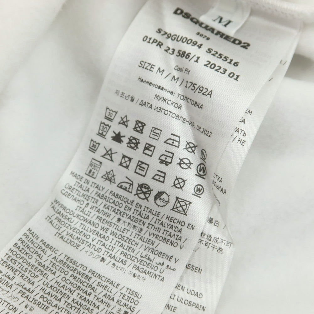 【中古】ディースクエアード DSQUARED2 コットン クルーネック スウェット ホワイト【 M 】【 状態ランクC 】【 メンズ 】