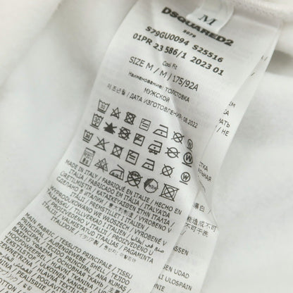 【中古】ディースクエアード DSQUARED2 コットン クルーネック スウェット ホワイト【 M 】【 状態ランクC 】【 メンズ 】