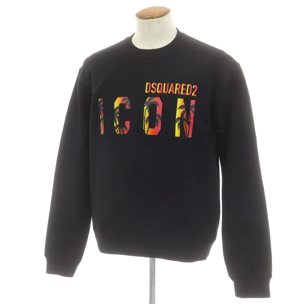 【新品】ディースクエアード DSQUARED2 コットン クルーネック スウェット ブラック【 M 】【 状態ランクN 】【 メンズ 】