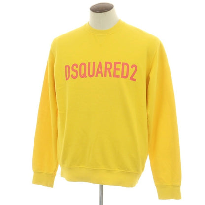 【新品】ディースクエアード DSQUARED2 コットン クルーネック スウェット イエロー【サイズL】【 状態ランクN 】【 メンズ 】 [CPD]