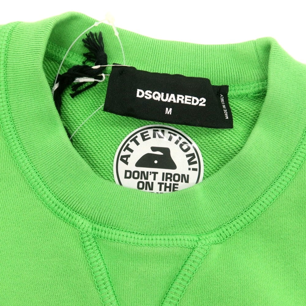 【新品】ディースクエアード DSQUARED2 コットン クルーネック スウェット ライトグリーン【 M 】【 状態ランクN 】【 メンズ 】
