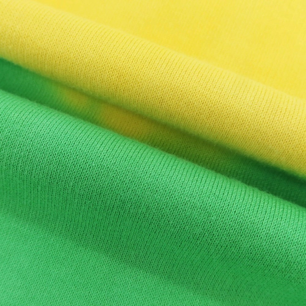 【新品】ディースクエアード DSQUARED2 コットン クルーネック スウェット イエローxライトグリーン【 XL 】【 状態ランクN 】【 メンズ 】