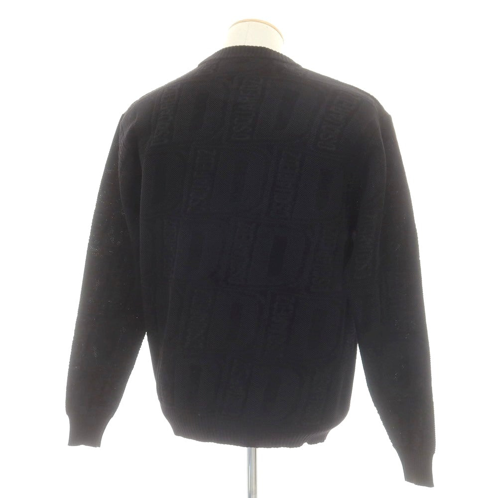 【新品】ディースクエアード DSQUARED2 ウールポリエステル ジャカード クルーネック プルオーバーニット ブラック【 S 】【 状態ランクN 】【 メンズ 】