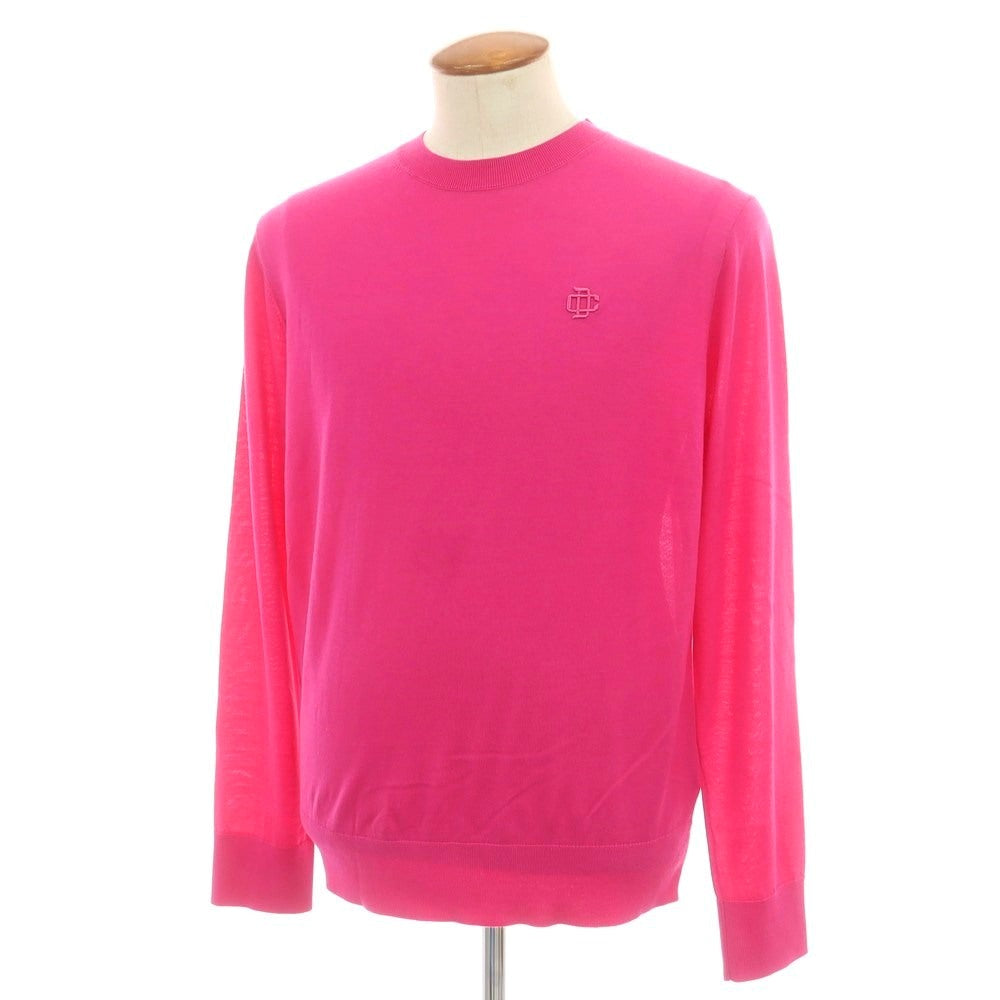 【新品アウトレット】ディースクエアード DSQUARED2 ハイゲージ ウール クルーネック プルオーバーニット ピンク【 L 】【 状態ランクN- 】【 メンズ 】