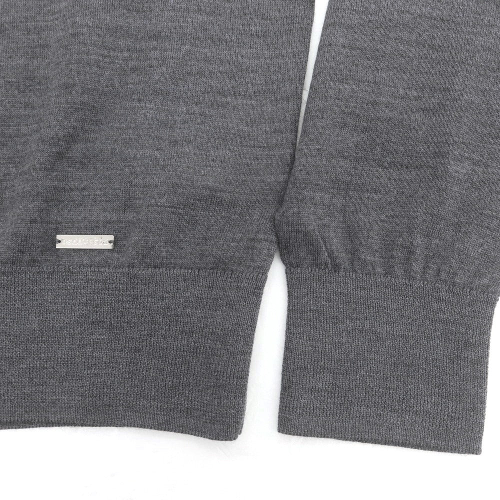 【新品】ディースクエアード DSQUARED2 ハイゲージ ウール タートルネック プルオーバーニット グレー【 S 】【 状態ランクN 】【 メンズ 】