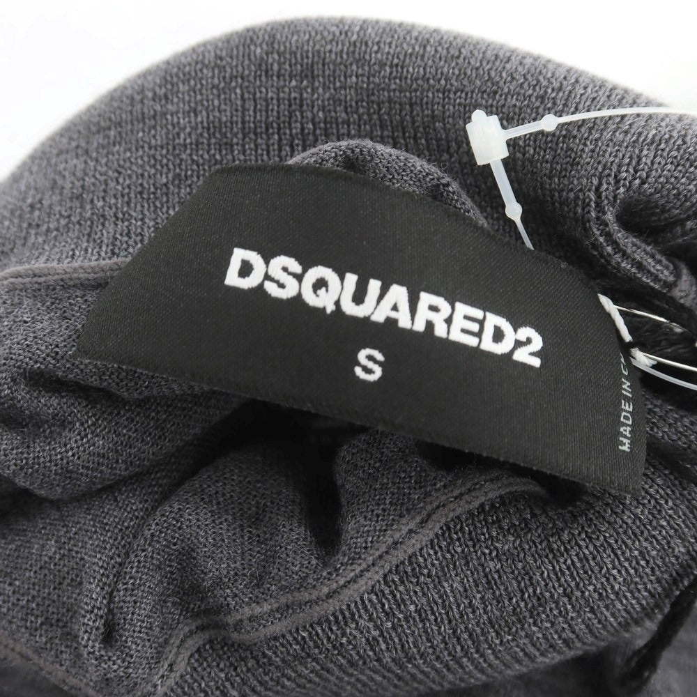 【新品】ディースクエアード DSQUARED2 ハイゲージ ウール タートルネック プルオーバーニット グレー【 S 】【 状態ランクN 】【 メンズ 】