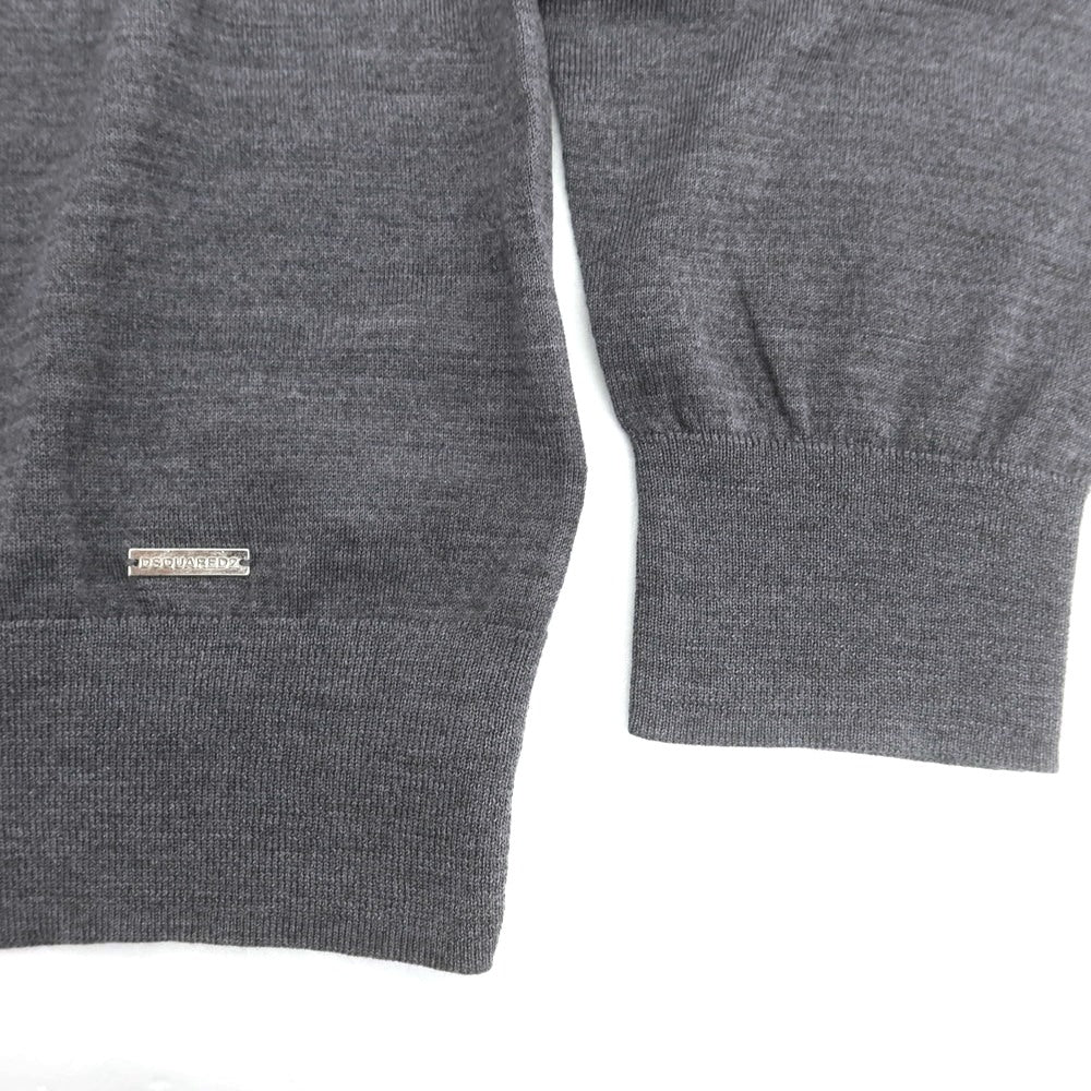 【新品】ディースクエアード DSQUARED2 ハイゲージ ウール タートルネック プルオーバーニット グレー【 M 】【 状態ランクN 】【 メンズ 】