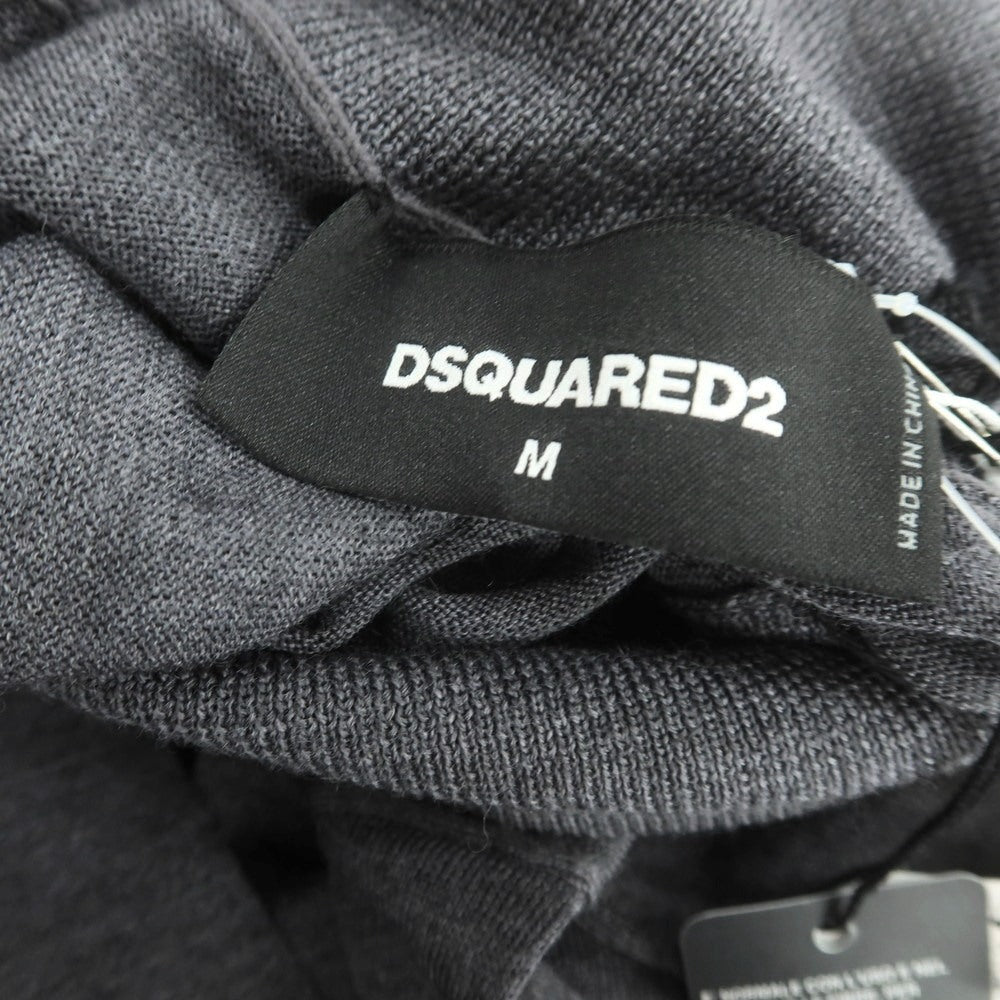 【新品】ディースクエアード DSQUARED2 ハイゲージ ウール タートルネック プルオーバーニット グレー【 M 】【 状態ランクN 】【 メンズ 】