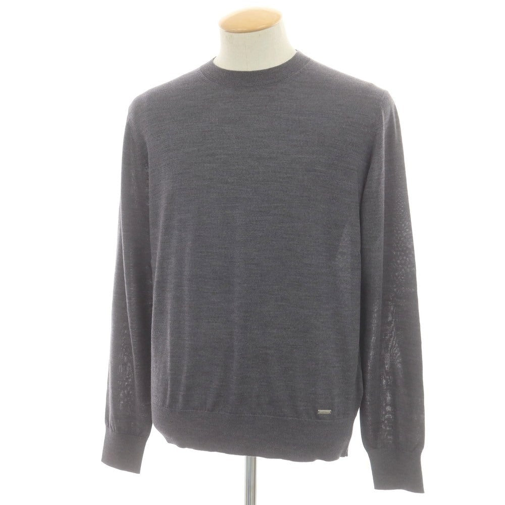 【新品】ディースクエアード DSQUARED2 ハイゲージ ウール クルーネック プルオーバーニット グレー【 M 】【 状態ランクN 】【 メンズ 】
