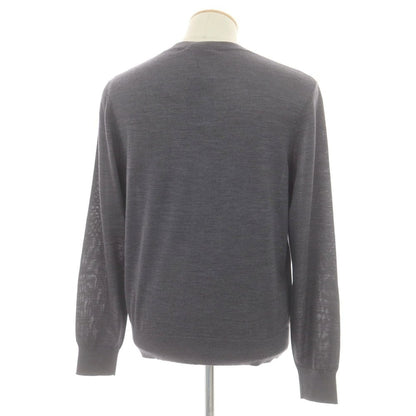 【新品】ディースクエアード DSQUARED2 ハイゲージ ウール クルーネック プルオーバーニット グレー【 M 】【 状態ランクN 】【 メンズ 】