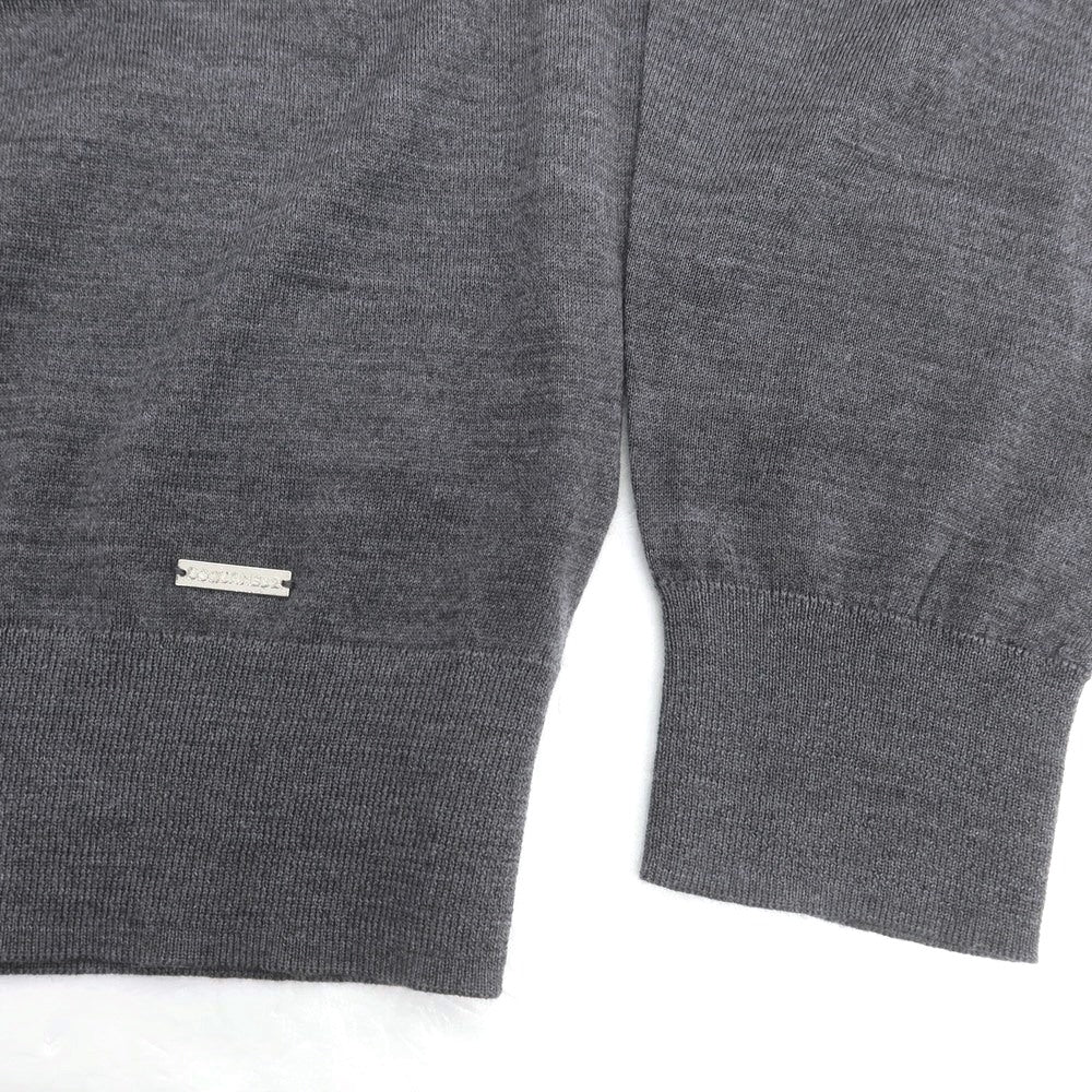 【新品】ディースクエアード DSQUARED2 ハイゲージ ウール クルーネック プルオーバーニット グレー【 M 】【 状態ランクN 】【 メンズ 】