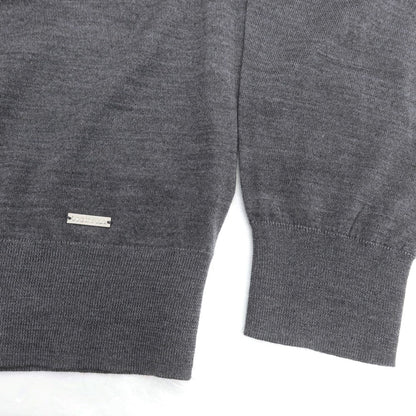 【新品】ディースクエアード DSQUARED2 ハイゲージ ウール クルーネック プルオーバーニット グレー【 M 】【 状態ランクN 】【 メンズ 】