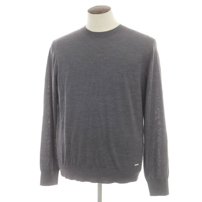 【新品】ディースクエアード DSQUARED2 ハイゲージ ウール クルーネック プルオーバーニット グレー【 XL 】【 状態ランクN 】【 メンズ 】