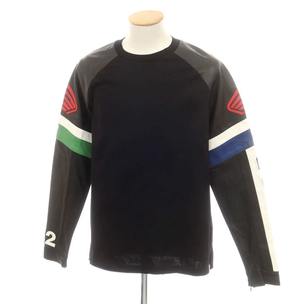 【新品アウトレット】ディースクエアード DSQUARED2 × HONDA コットン クルーネック 長袖Ｔシャツ ブラック【サイズXS】【 状態ランクN- 】【 メンズ 】 [CPD]