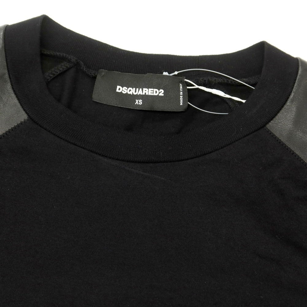 【新品アウトレット】ディースクエアード DSQUARED2 × HONDA コットン クルーネック 長袖Ｔシャツ ブラック【サイズXS】【 状態ランクN- 】【 メンズ 】 [CPD]