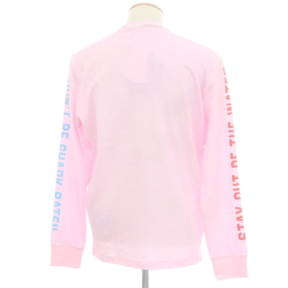 【新品】ディースクエアード DSQUARED2 コットン クルーネック 長袖Ｔシャツ ピンク【 S 】【 状態ランクN 】【 メンズ 】