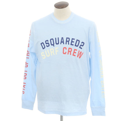 【新品】ディースクエアード DSQUARED2 コットン クルーネック 長袖Ｔシャツ ライトブルー【 L 】【 状態ランクN 】【 メンズ 】