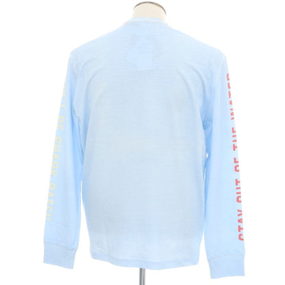 【中古】ディースクエアード DSQUARED2 コットン クルーネック 長袖Ｔシャツ ライトブルー【 XL 】【 状態ランクD 】【 メンズ 】