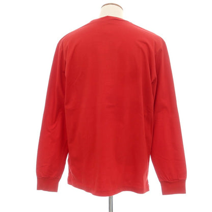 【新品】ディースクエアード DSQUARED2 コットン クルーネック 長袖Ｔシャツ レッド【サイズM】【 状態ランクN 】【 メンズ 】 [CPD]