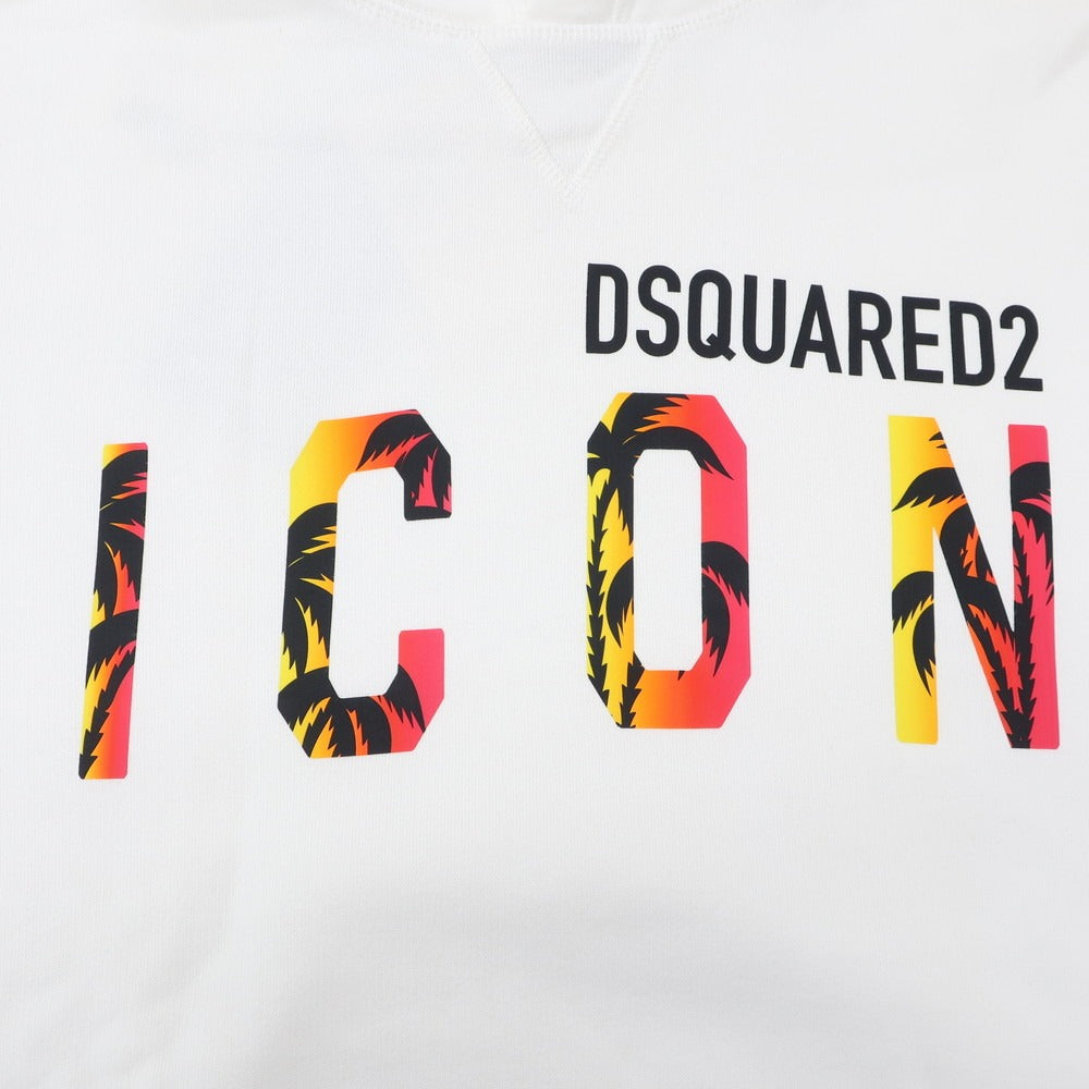 【新品アウトレット】ディースクエアード DSQUARED2 コットン スウェット プルオーバー パーカー ホワイト【 L 】【 状態ランクN- 】【 メンズ 】