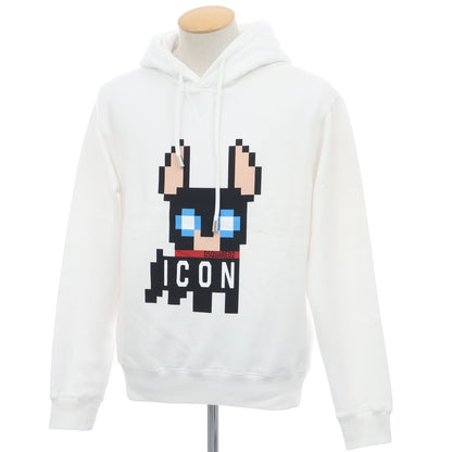 【中古】ディースクエアード DSQUARED2 コットン スウェット プルオーバー パーカー ホワイト【 XS 】【 状態ランクB 】【 メンズ 】
