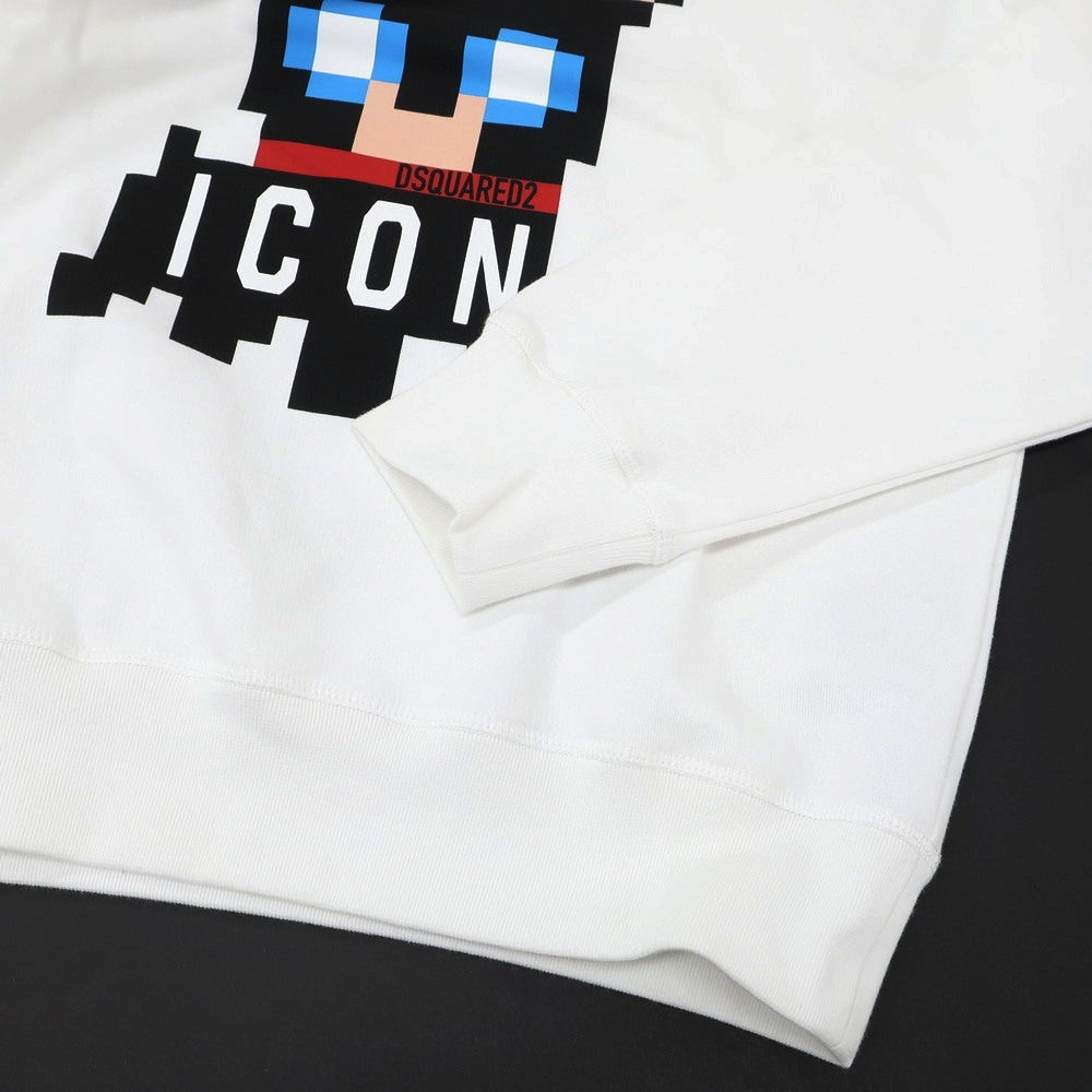 【中古】ディースクエアード DSQUARED2 コットン スウェット プルオーバー パーカー ホワイト【 XS 】【 状態ランクB 】【 メンズ 】