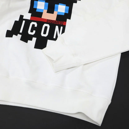 【中古】ディースクエアード DSQUARED2 コットン スウェット プルオーバー パーカー ホワイト【 XS 】【 状態ランクB 】【 メンズ 】