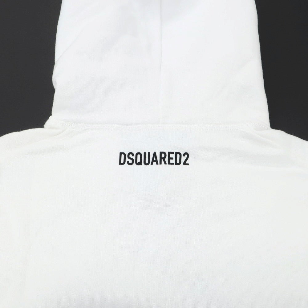 【中古】ディースクエアード DSQUARED2 コットン スウェット プルオーバー パーカー ホワイト【サイズXS】【 状態ランクB 】【 メンズ 】 [EPD]