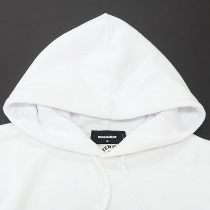 【新品アウトレット】ディースクエアード DSQUARED2 コットン スウェット プルオーバー パーカー ホワイト【 XL 】【 状態ランクN- 】【 メンズ 】