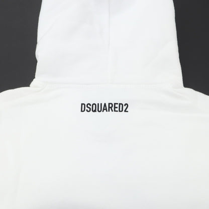 【新品アウトレット】ディースクエアード DSQUARED2 コットン スウェット プルオーバー パーカー ホワイト【 XL 】【 状態ランクN- 】【 メンズ 】