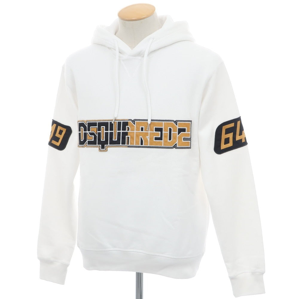 【新品アウトレット】ディースクエアード DSQUARED2 コットン スウェット プルオーバー パーカー ホワイト【サイズXS】【 状態ランクN- 】【 メンズ 】 [EPD]